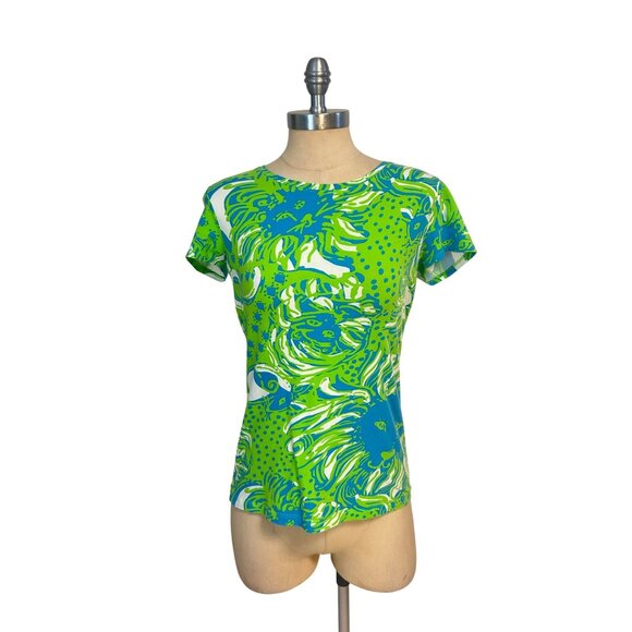 Lilly Pulitzer Karrie Top in Roar of the Jungle Women's Small - Picture 1 of 5